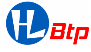 Logo bleu et orange de l'entreprise HL-Btp