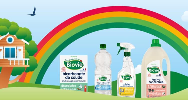 Produits ménagers naturels de la marque Biovie